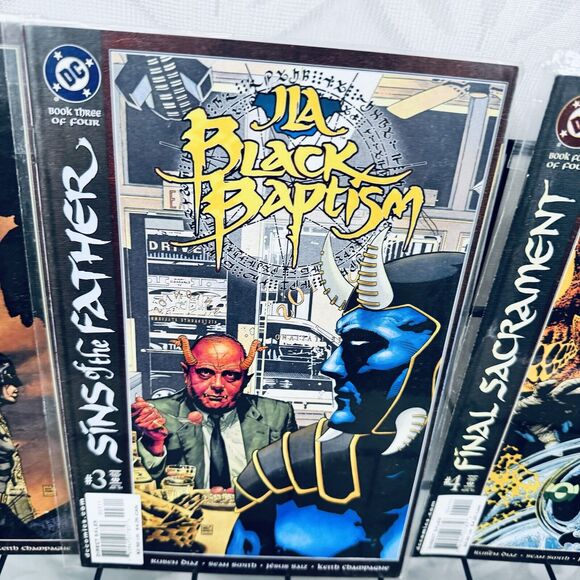 JLA Black Baptism 1-4 & Justice Leagues 1-6 Lot Arkham Aliens Atlantis Amazons - Picture 5 of 9